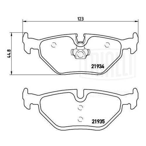 Kit de plaquettes de frein, frein à disque TRIALLI PF 4092