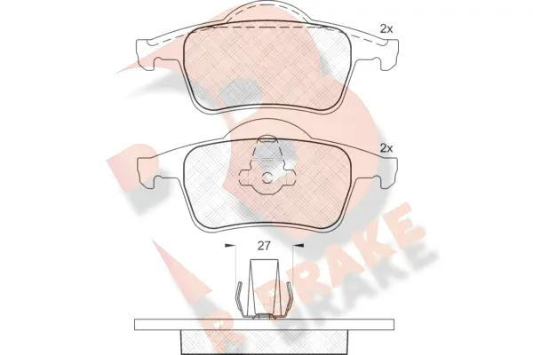 Kit de plaquettes de frein, frein à disque R BRAKE RB1298