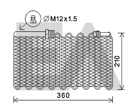 Évaporateur climatisation EACLIMA 43B02011