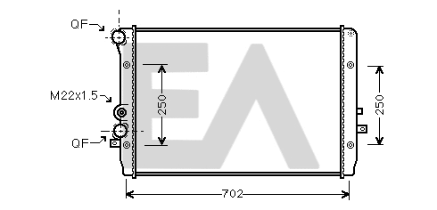Radiateur, refroidissement du moteur EACLIMA 31R77106