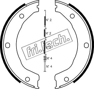 Jeu de mâchoires de frein, frein de stationnement fri.tech. 1040.158K