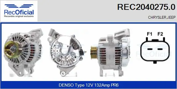 Alternateur RECOFICIAL REC2040275.0