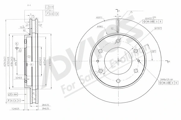 Disque de frein ADVICS-SEA D6F810