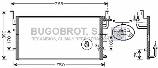 Condenseur, climatisation BUGOBROT 62-HY5135