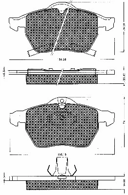 Kit de plaquettes de frein, frein à disque BSF 10538