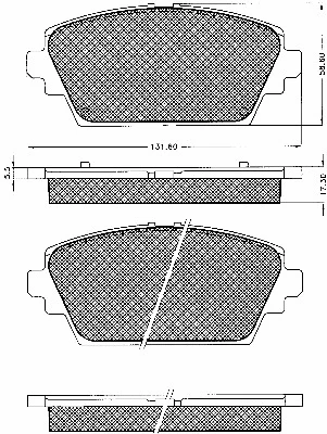 Kit de plaquettes de frein, frein à disque BSF 10631