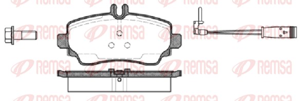 Kit de plaquettes de frein, frein à disque REMSA 0650.22