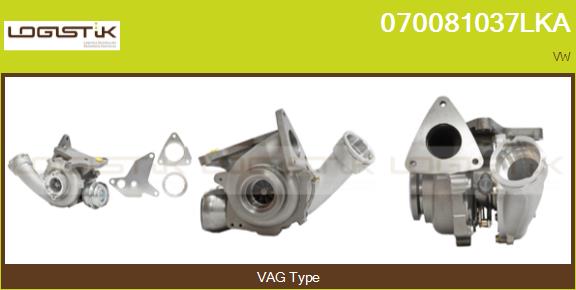 Turbocompresseur, suralimentation LGK 070081037LKA