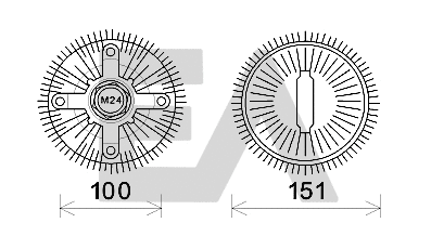 Roue du souffleur, refroidissement du moteur EACLIMA 35C22D04