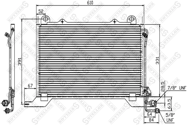 Condenseur, climatisation STELLOX 10-45051-SX