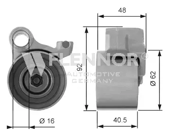 Poulie de tension, courroie crantée FLENNOR FS60690