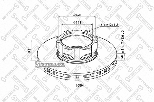 Disque de frein STELLOX 85-00774-SX