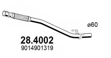 Tuyau d'échappement ASSO 28.4002