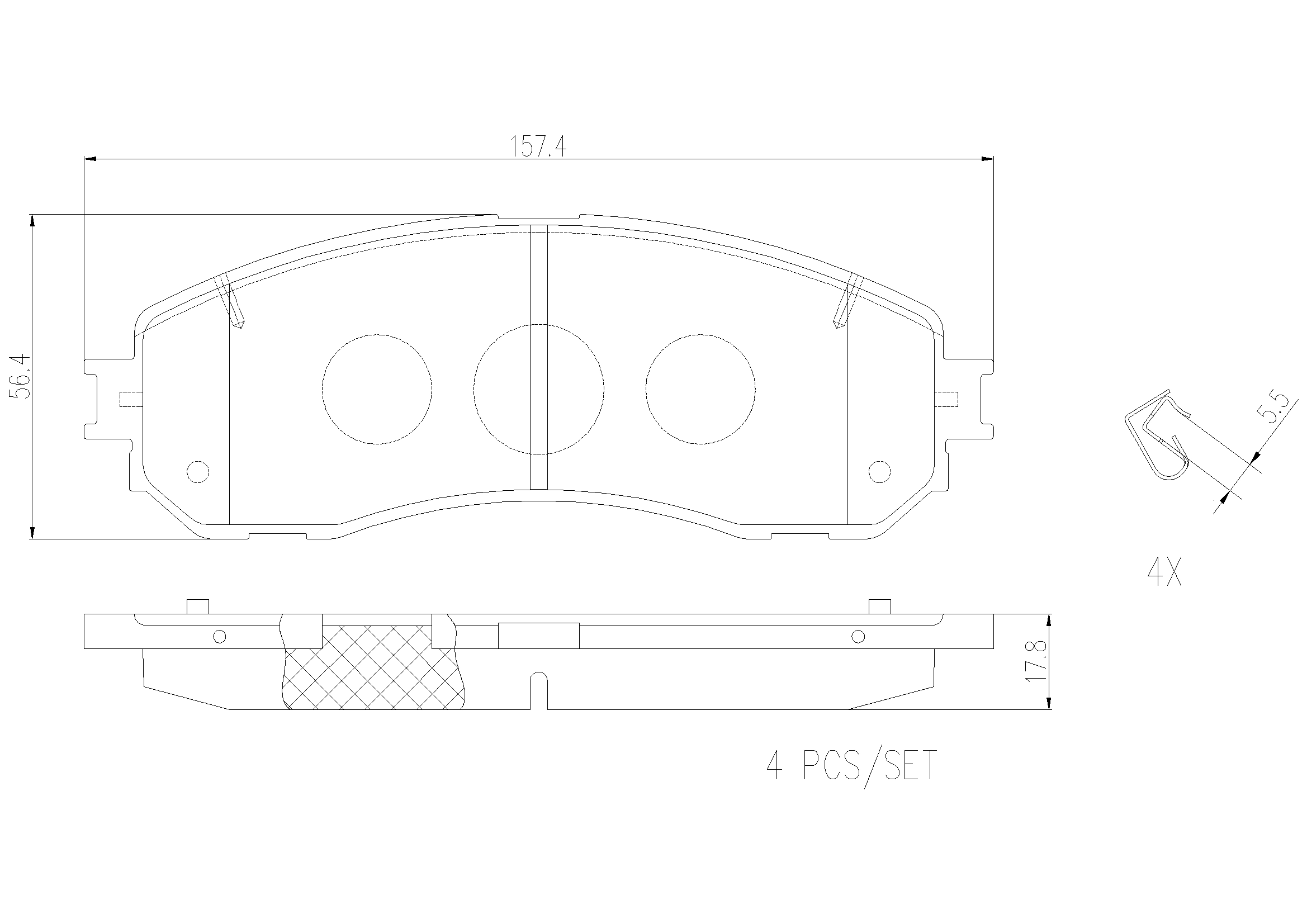 Kit de plaquettes de frein, frein à disque BREMBO P 13 001