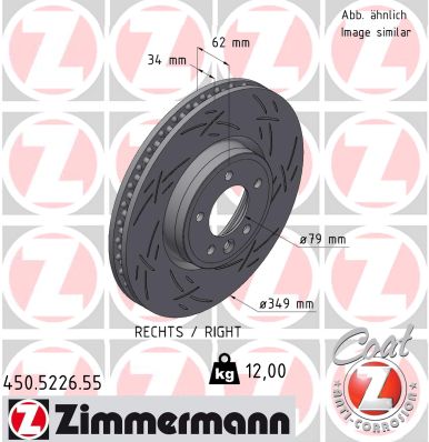 Disque de frein ZIMMERMANN 450.5226.55