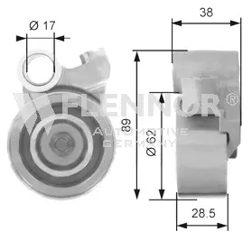 Poulie de tension, courroie crantée FLENNOR FS60693