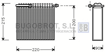 Évaporateur climatisation BUGOBROT 70-FTV104