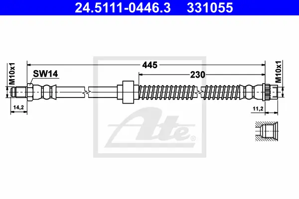 Flexible de frein ATE-APAC 24.5111-0446.3