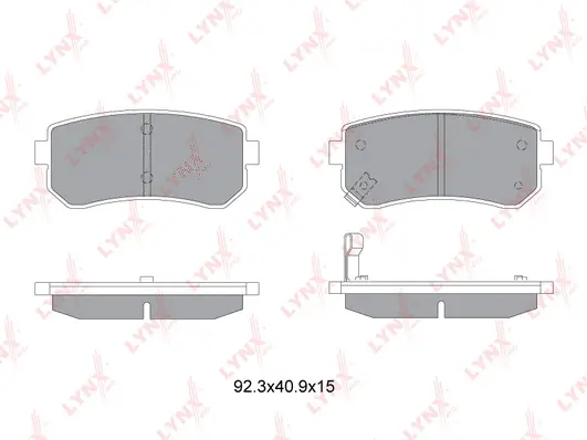 Kit de plaquettes de frein, frein à disque LYNXAUTO BD-3628