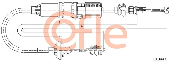 Tirette à câble, commande d'embrayage COFLE 10.3447