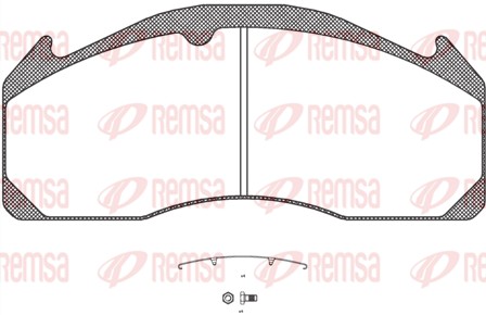 Kit de plaquettes de frein, frein à disque REMSA JCA 1033.00