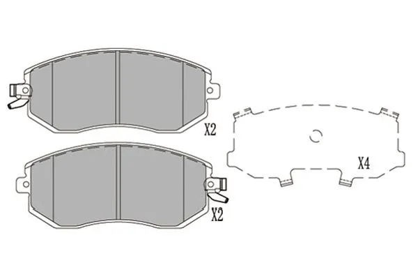 Kit de plaquettes de frein, frein à disque KAVO PARTS KBP-8025