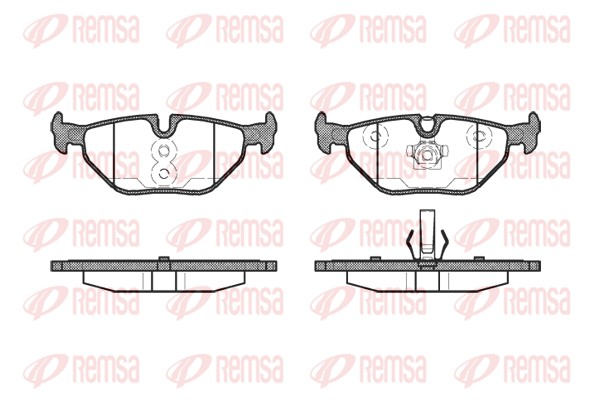 Kit de plaquettes de frein, frein à disque REMSA 0265.40