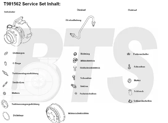 Turbocompresseur, suralimentation BTS Turbo T981562