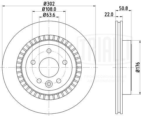 Disque de frein TRIALLI DF 106116
