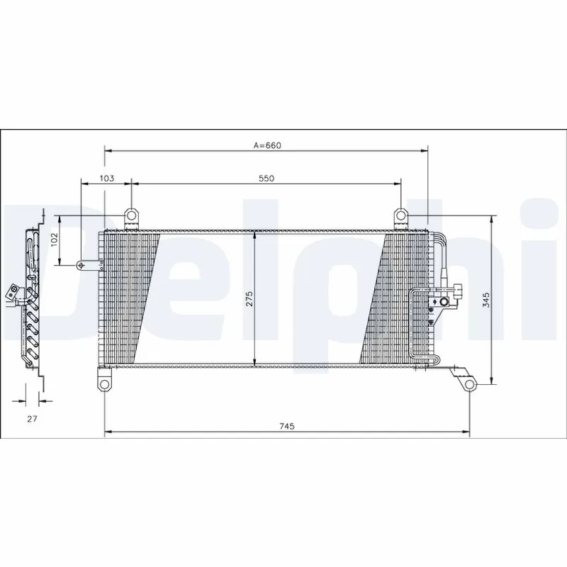 Condenseur, climatisation DELPHI TSP0225161
