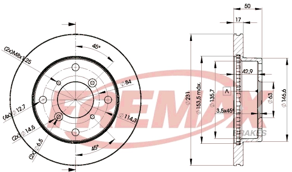 Disque de frein FREMAX BD-6030