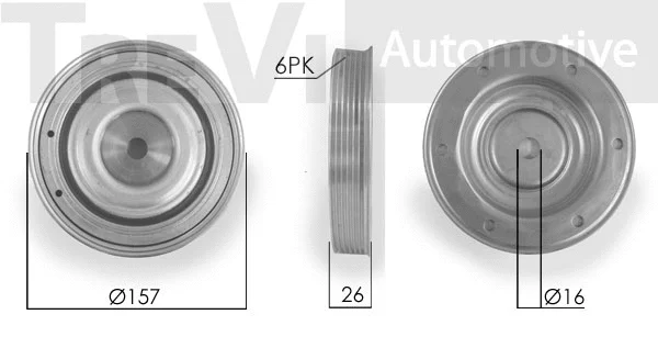 Poulie, vilebrequin TREVI AUTOMOTIVE PC1016