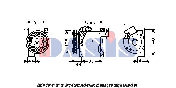 Compresseur, climatisation AKS DASIS 851827N