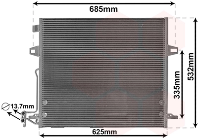 Condenseur, climatisation VAN WEZEL 30015706