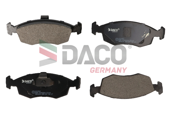 Kit de plaquettes de frein, frein à disque DACO Germany 322362