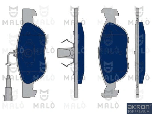 Kit de plaquettes de frein, frein à disque AKRON-MALÒ 1050075