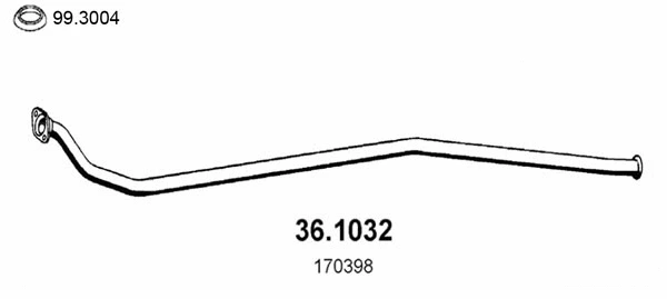 Tuyau d'échappement ASSO 36.1032