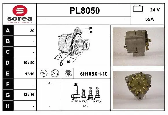 Alternateur SNRA PL8050