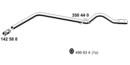 Tuyau d'échappement ERNST 350440