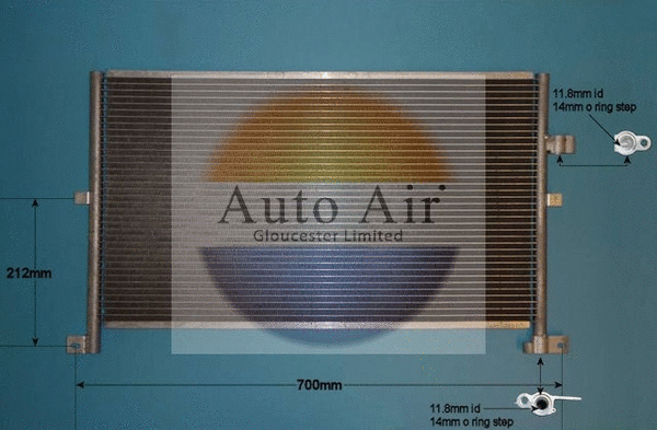 Condenseur, climatisation AUTO AIR GLOUCESTER 16-1132