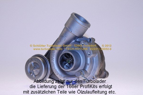 Turbocompresseur, suralimentation SCHLÜTTER TURBOLADER 166-01060