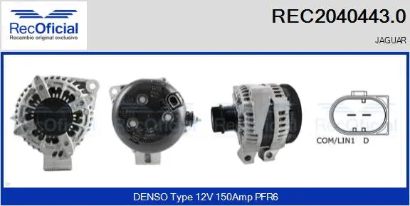 Alternateur RECOFICIAL REC2040443.0