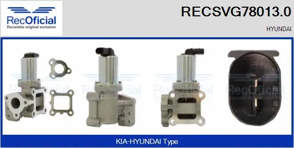 Vanne EGR RECOFICIAL RECSVG78013.0