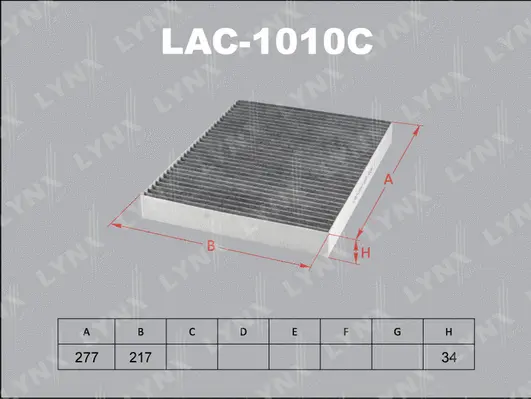 Filtre, air de l'habitacle LYNXAUTO LAC-1010C