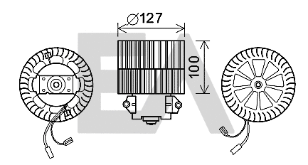 Moteur électrique, pulseur d'air habitacle EACLIMA 42A54016