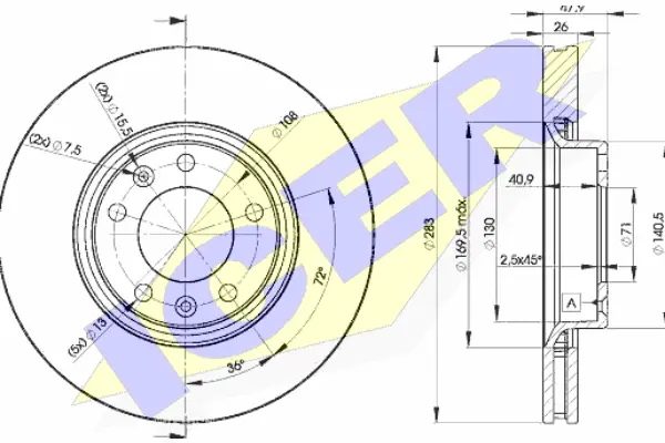 Disque de frein ICER 78BD4660-2