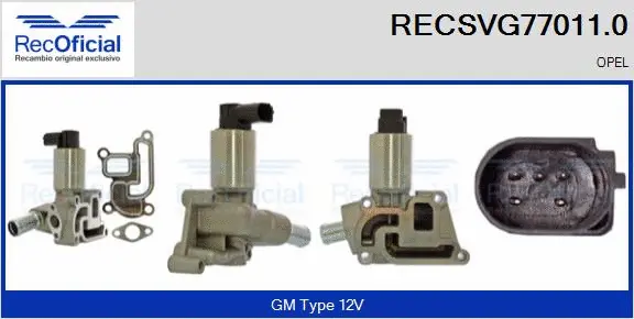 Vanne EGR RECOFICIAL RECSVG77011.0