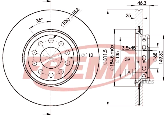 Disque de frein FREMAX BD-4065