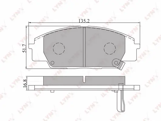 Kit de plaquettes de frein, frein à disque LYNXAUTO BD-3408