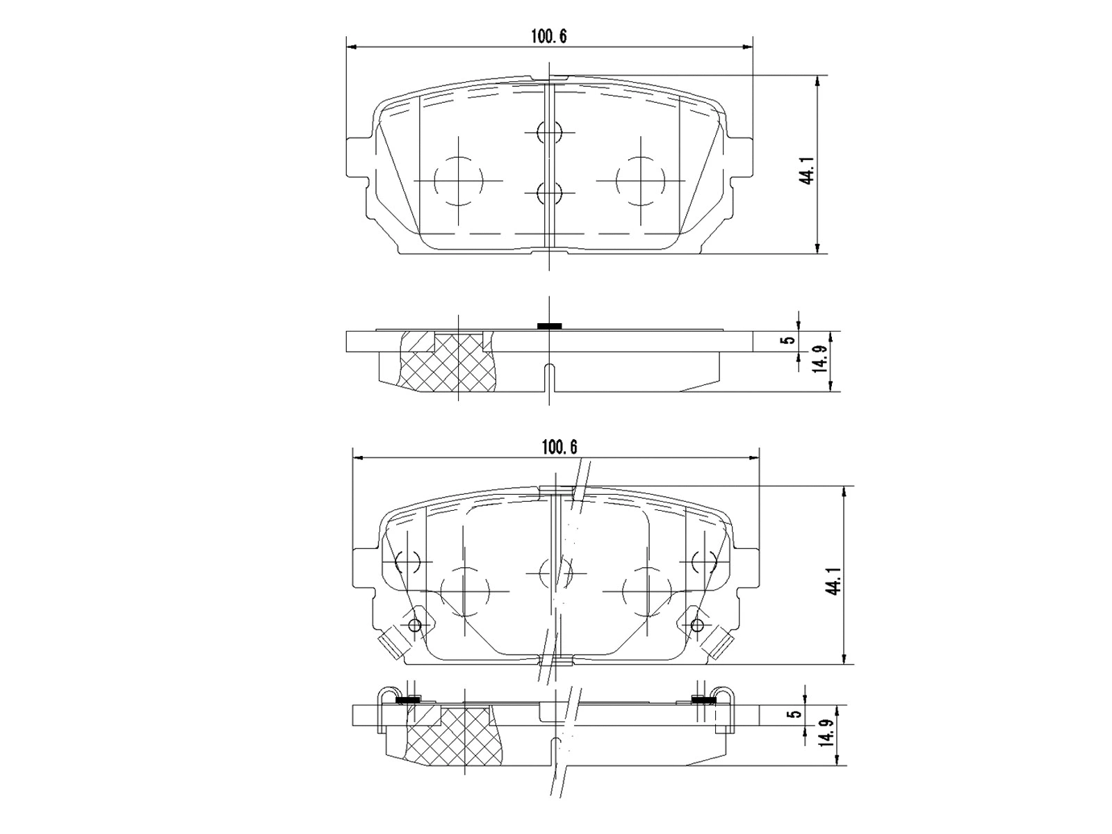 Kit de plaquettes de frein, frein à disque A.Z. Meisterteile AZMT-44-022-1327